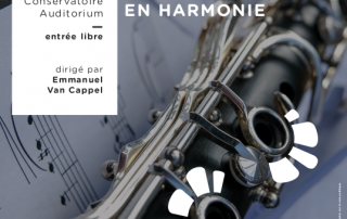 Affiche de concert contenant une clarinette